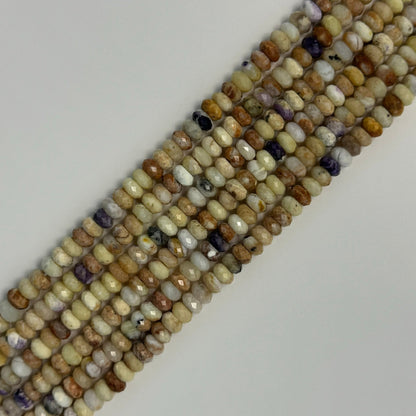 Tiffany Opal Rondelle Faceted Beads (A Quality) image 6