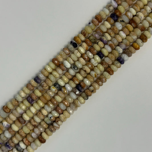 Tiffany Opal Rondelle Faceted Beads