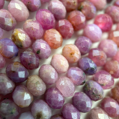 Ruby Faceted Rondelle Beads image 2