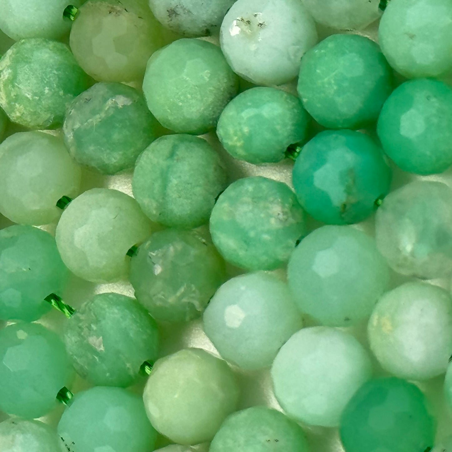 Chrysoprase Faceted Round Beads image 11