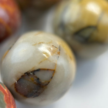 Red Polychrome Jasper Polished Round Beads image 6