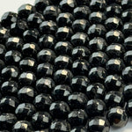 Jet Faceted Round Beads image 5