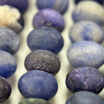 Sodalite Frosted Rondelle Beads (6-10mm) image 1