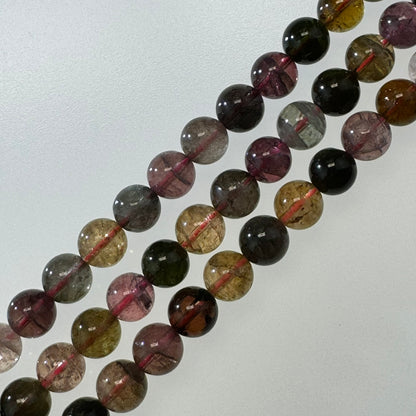 Tourmaline Polished Round Beads  - AA Quality image 2