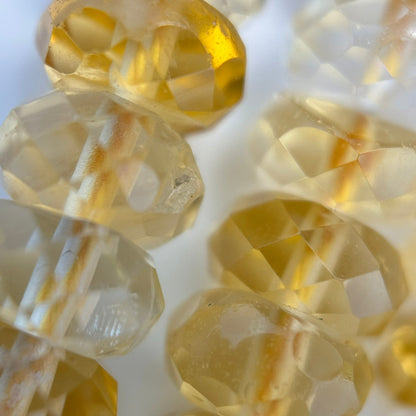 Faceted Citrine Rondelle Beads (8x4mm) image 4