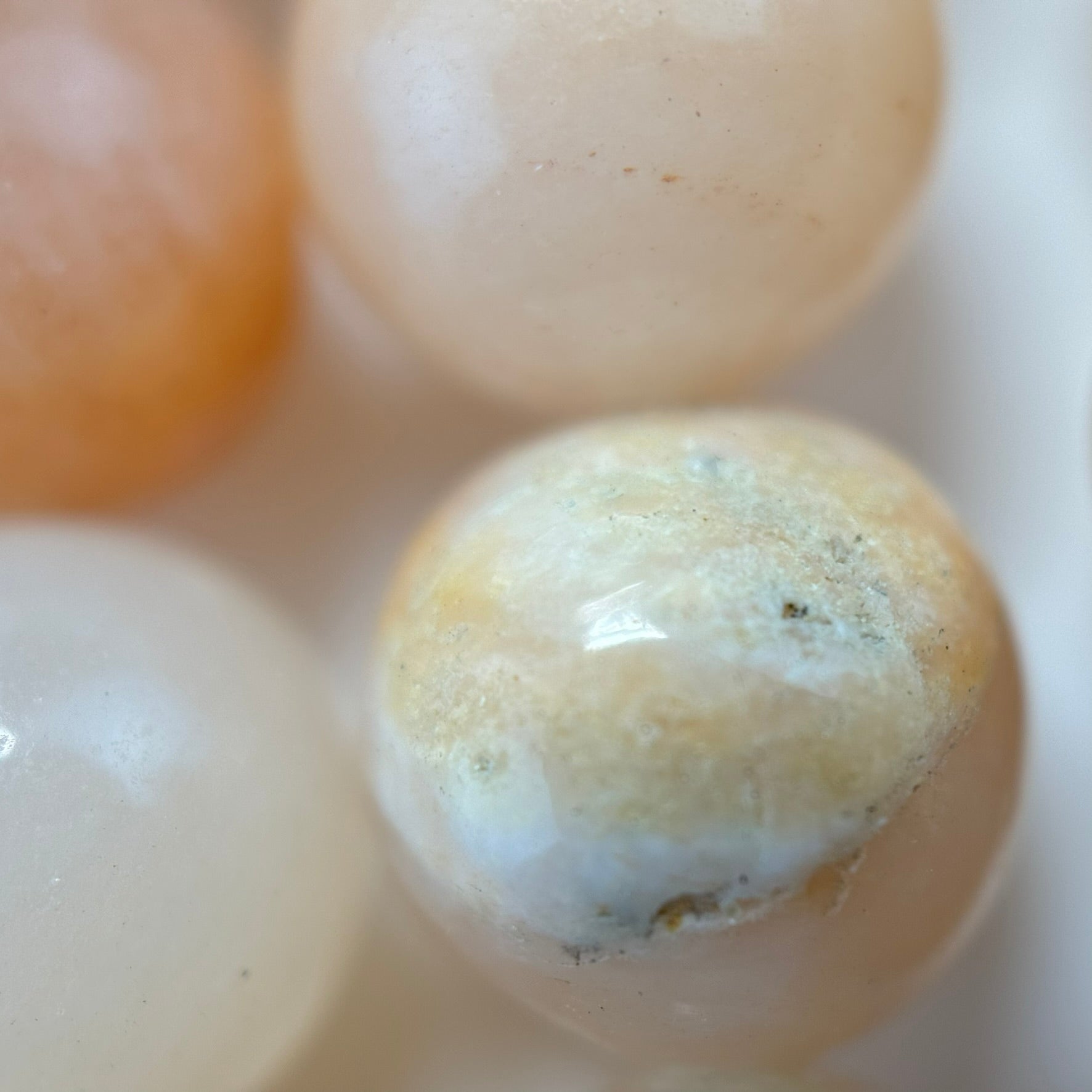 Peach Aventurine Quartz Polished Round Beads image 4