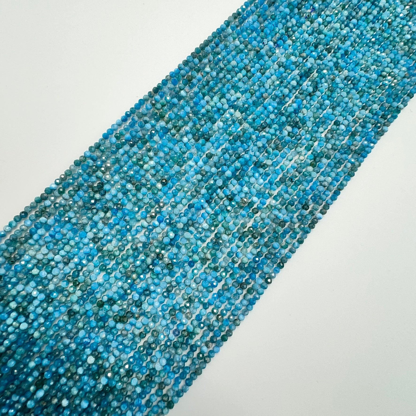 Blue Apatite Faceted Round Beads image 7