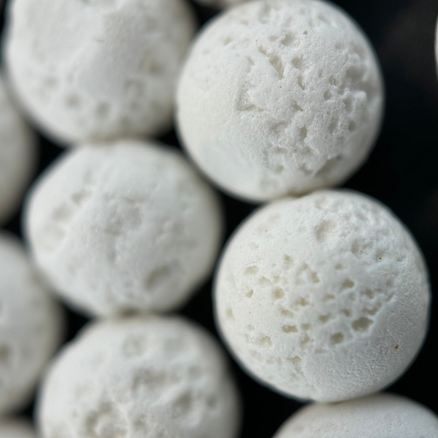White Lava Stones | 4-10mm Round Beads image 3