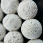 White Lava Stones | 4-10mm Round Beads image 3