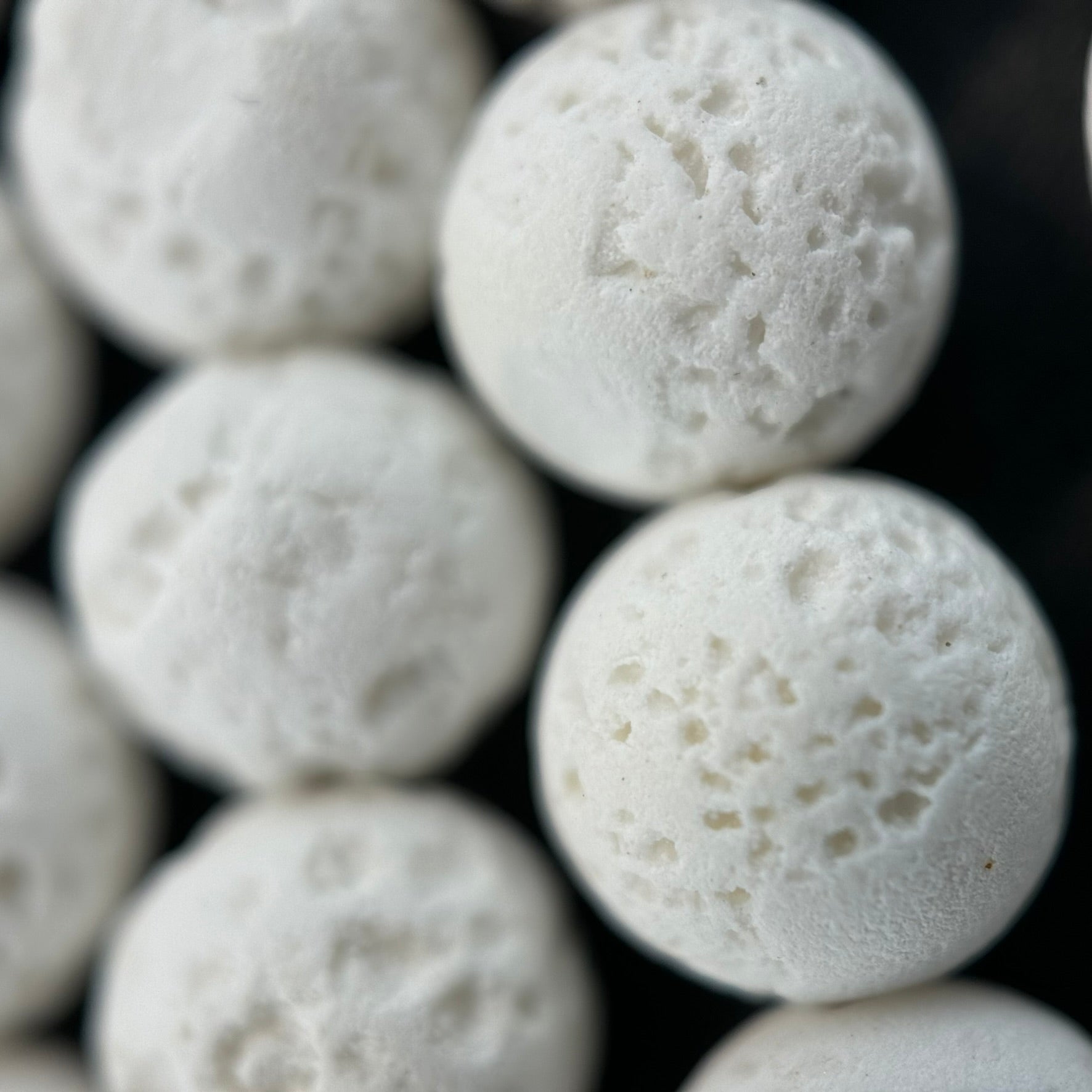 White Lava Stones | 4-10mm Round Beads image 3