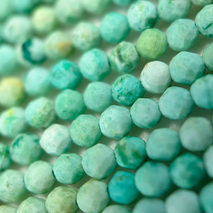 Peruvian Turquoise Faceted Round Beads image 1