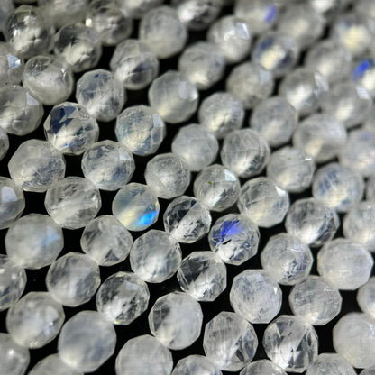 Rainbow Moonstone Faceted Round Beads - AAA Quality image 6