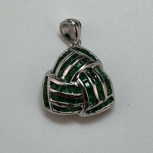 Emerald Pendant in 925 Sterling Silver image 0