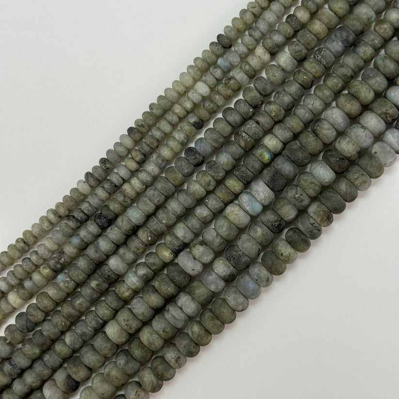 Frosted (Matte) Rondelle Stone Beads