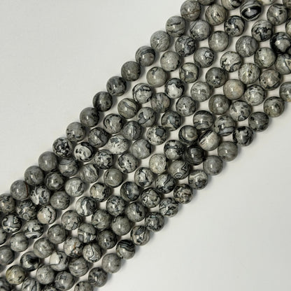 Grey Crazy Lace Agate Polished Round Beads image 4