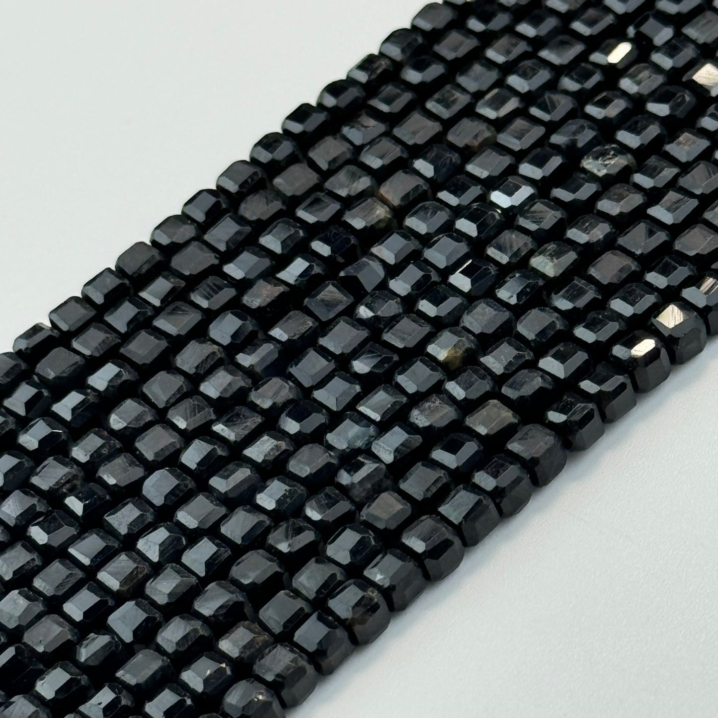 Black Tourmaline Square Beads image 2