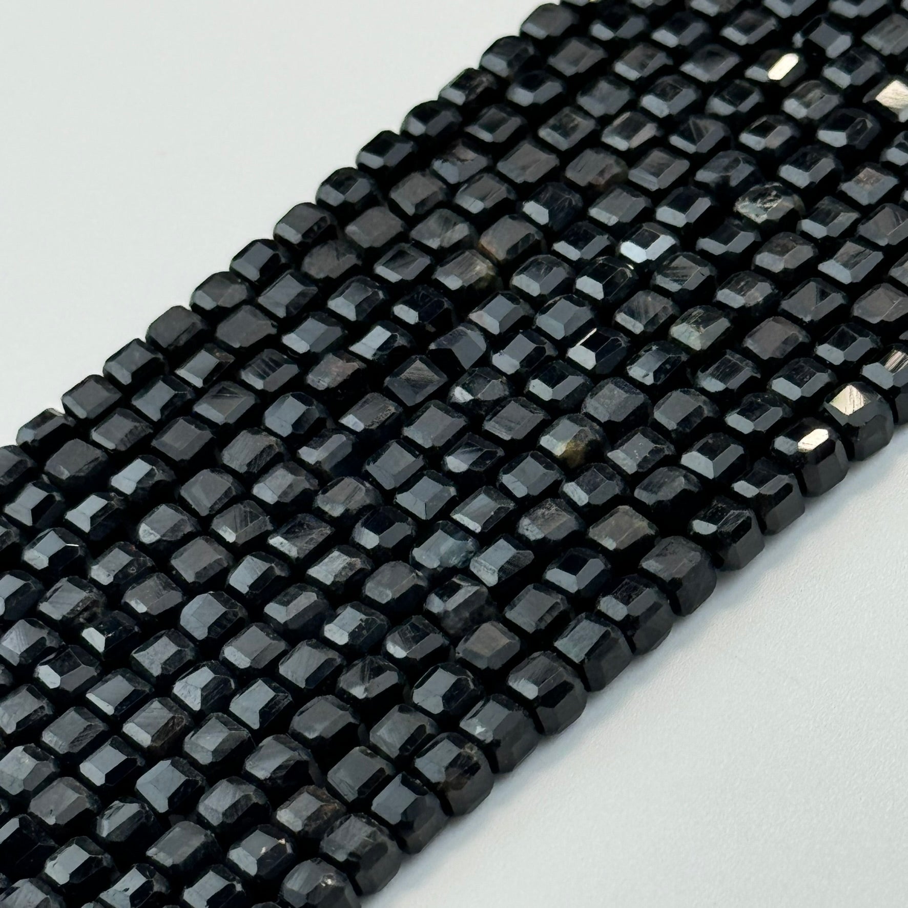 Black Tourmaline Square Beads image 2