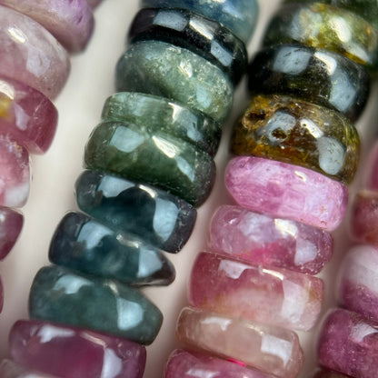 Tourmaline Rondelle Polished Beads image 5