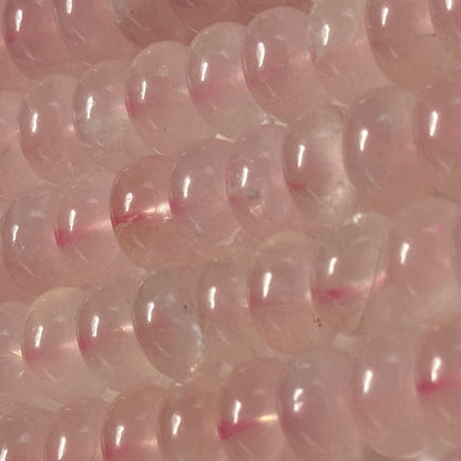Rose Quartz Rondelle Polished Beads image 2