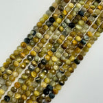Golden Faceted Tiger's Eye Rondelle Beads (4x3mm) image 3