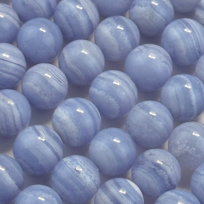 Blue Lace Agate AAA Round Polished Beads image 1
