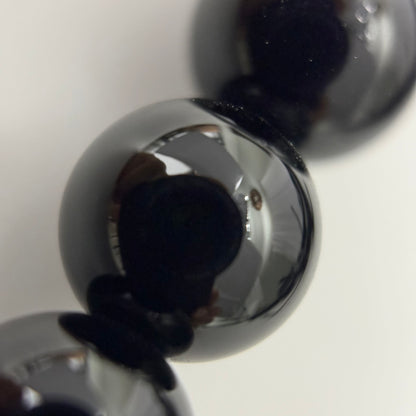 Black Tourmaline Polished  Round Beads image 1