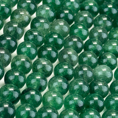 Green Strawberry Quartz Polished Round Beads image 5
