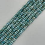 Larimar Faceted Rondelle Polished Beads (AAA Quality) image 5