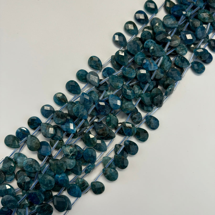 Apatite Faceted Pear Shape Beads image 0