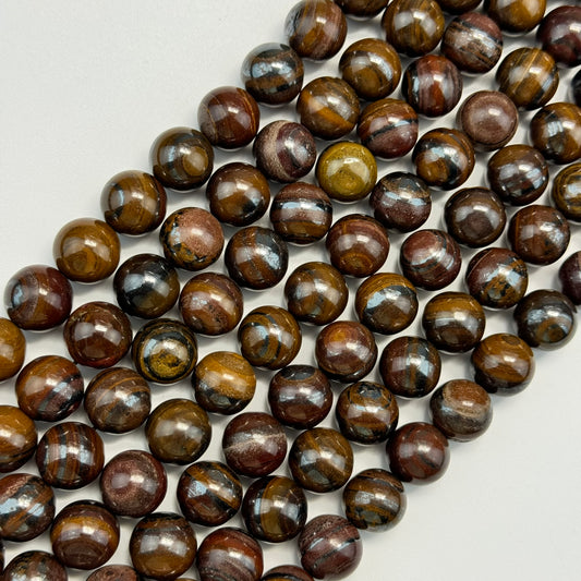 Tiger Iron Polished Round Beads image 0