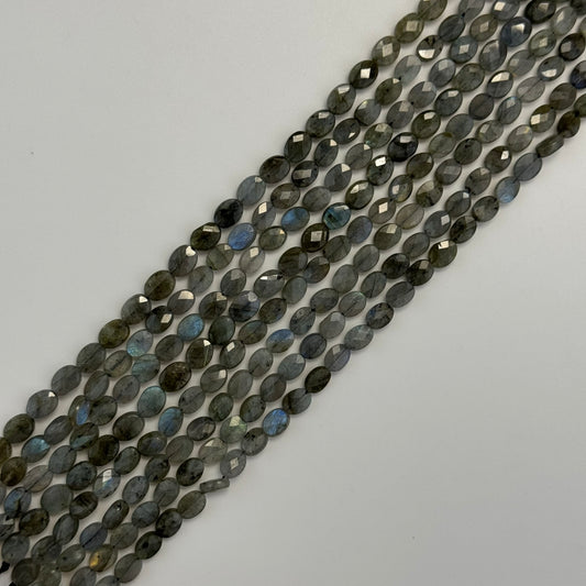 Labradorite Faceted Oval Beads (A Quality)