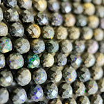 Black Opal Faceted Round Beads image 3