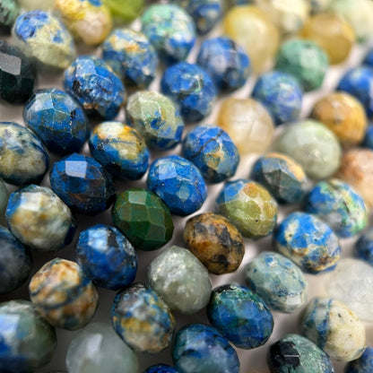 Azurite Faceted Rondelle Beads image 9