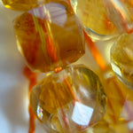 Citrine Square Heated Beads image 7