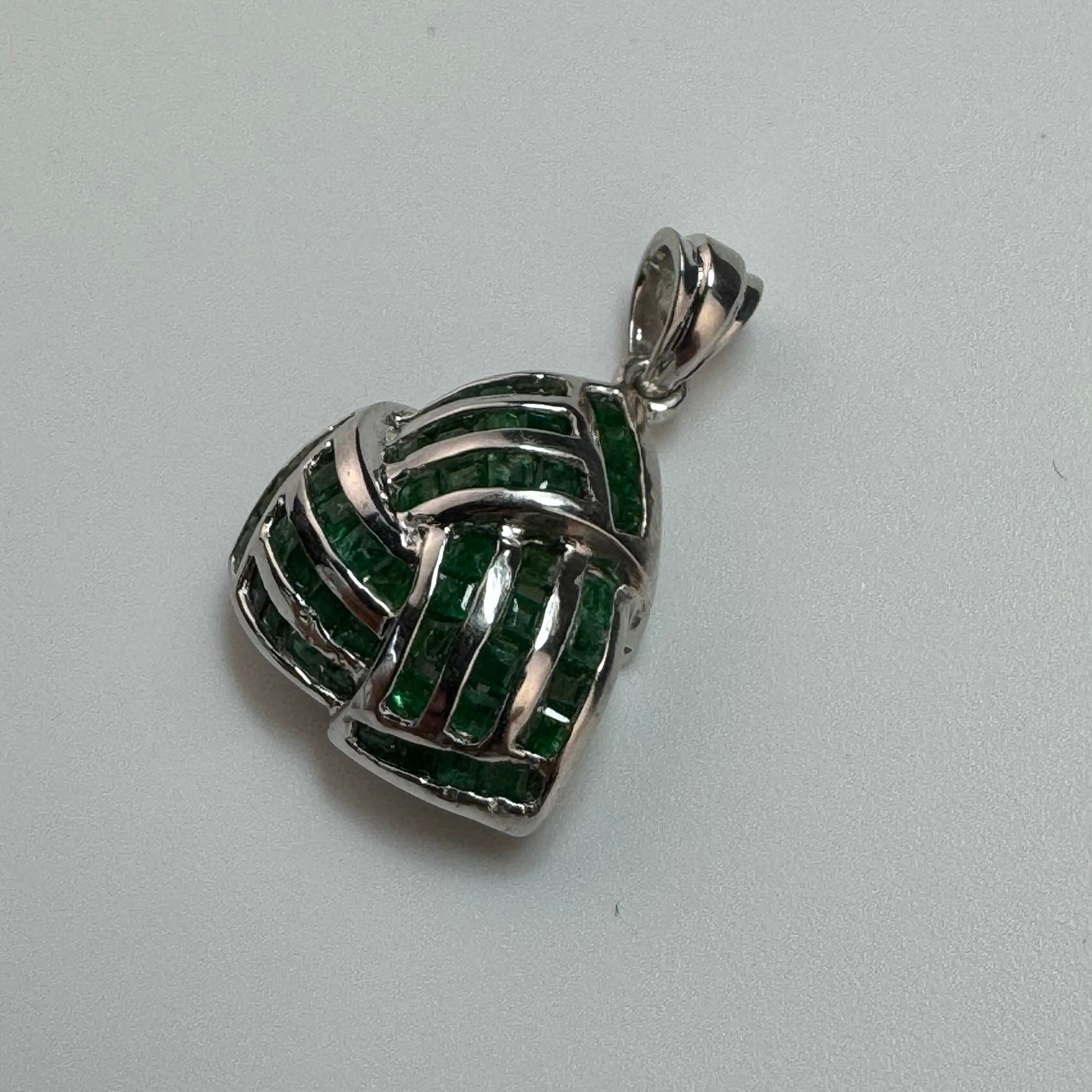 Emerald Pendant in 925 Sterling Silver image 2
