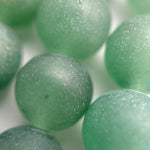 Green Aventurine Frosted Round Beads image 4