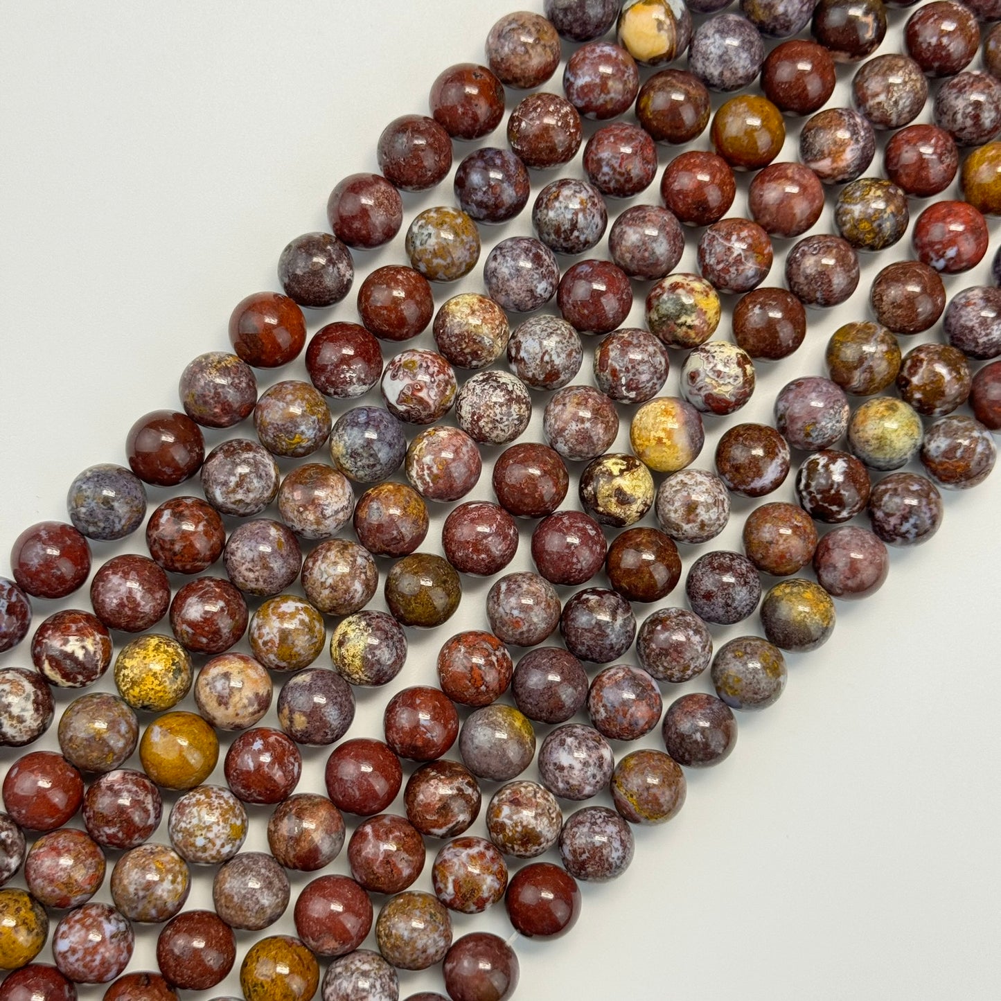 Fancy Red Agate Polished Round Beads image 7