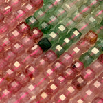 Multicolor Strawberry Quartz Square Beads image 2