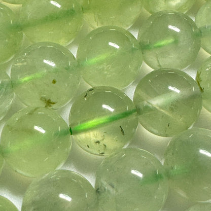 Prehnite with Epidote Polished Round Beads image 2