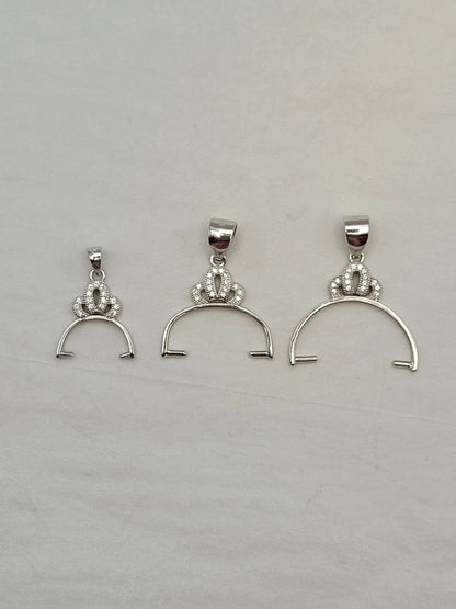 Crown Bail with Cubic Zirconia (3 sizes) image 0
