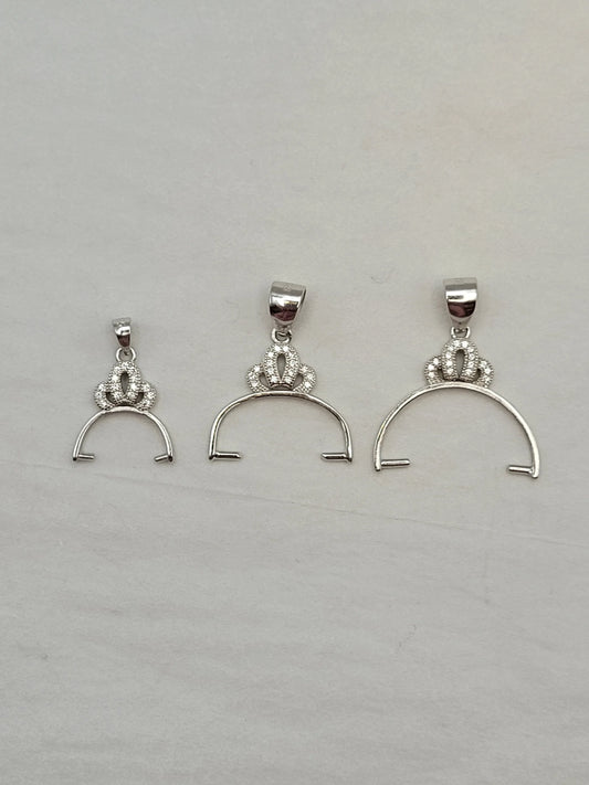 Crown Bail with Cubic Zirconia (3 sizes) image 0