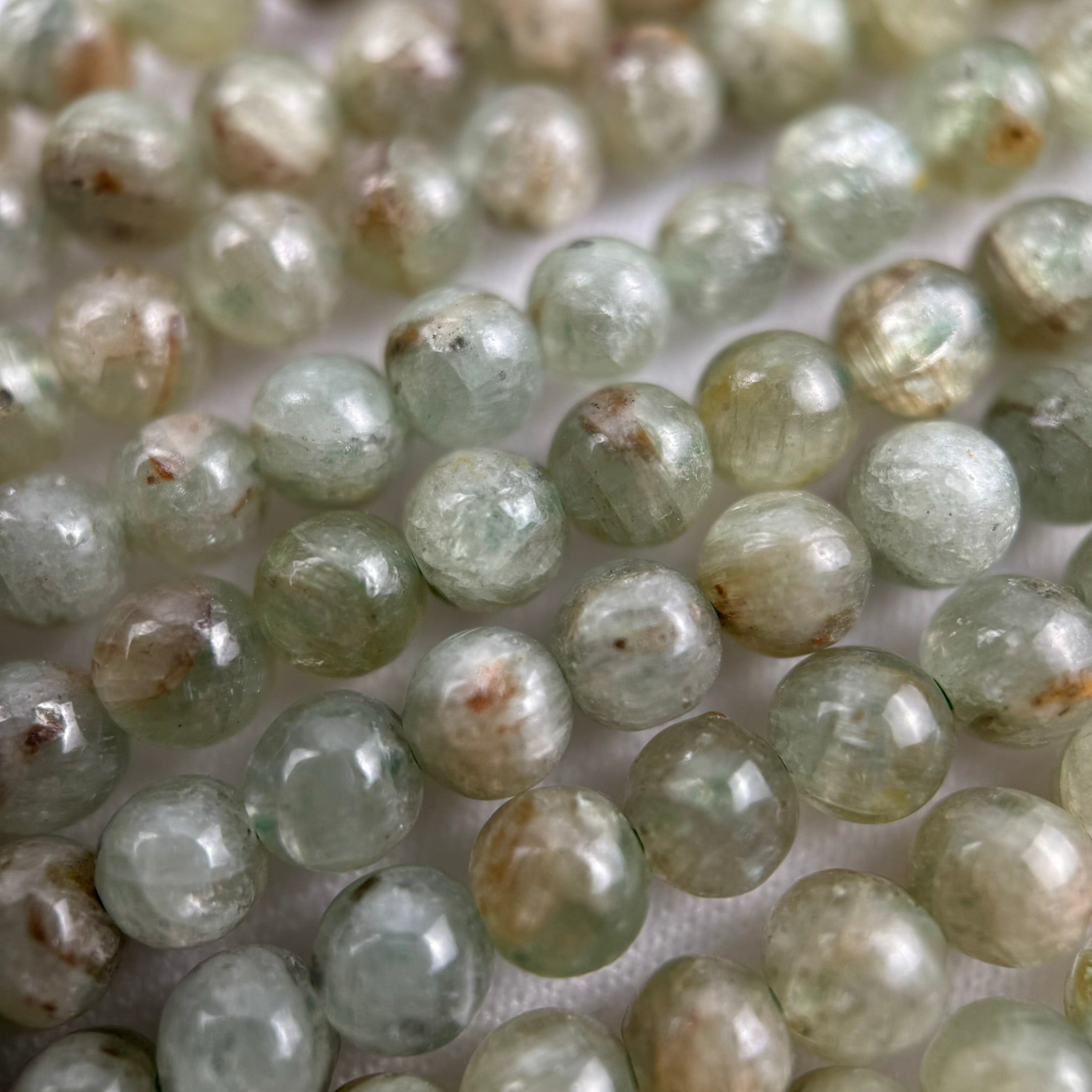Green Kyanite Polished  Round Beads image 6