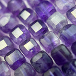 Amethyst Faceted Square Beads image 9
