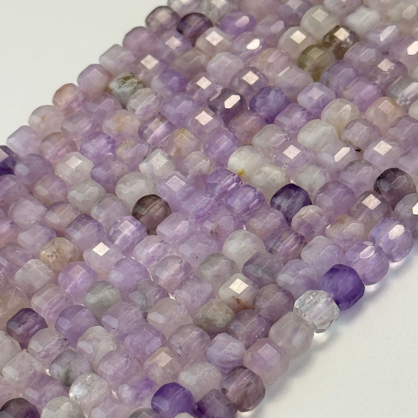 Lavender Amethyst Faceted Square Beads image 4