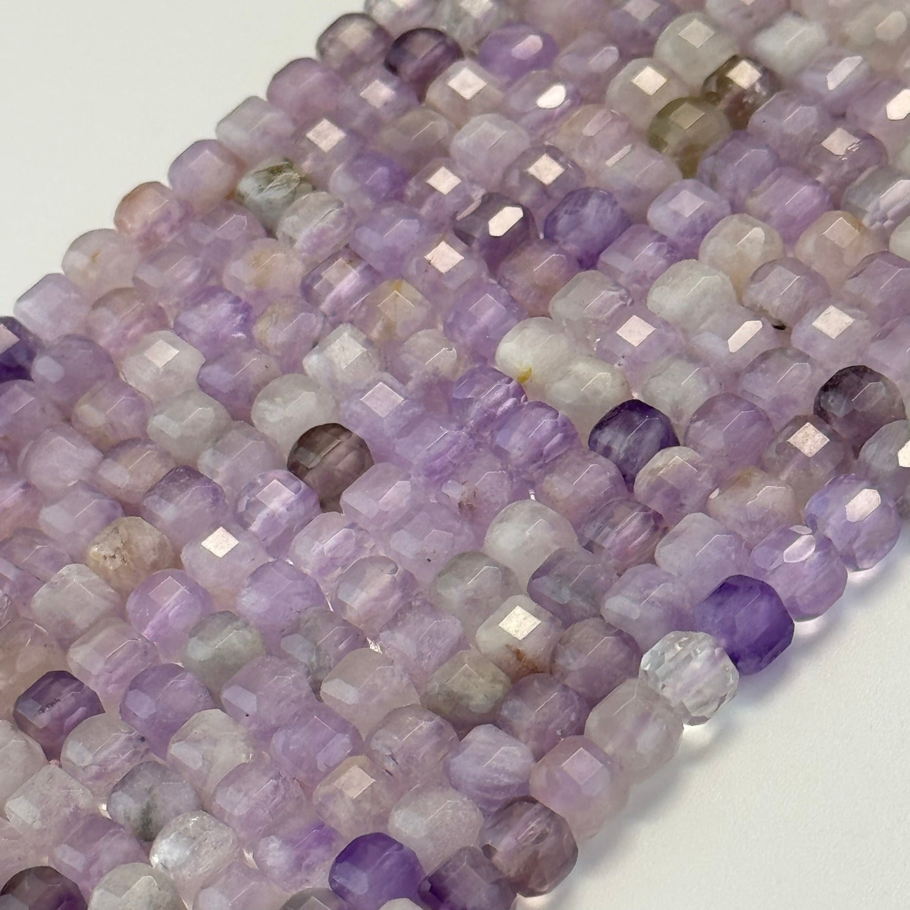 Lavender Amethyst Faceted Square Beads image 4
