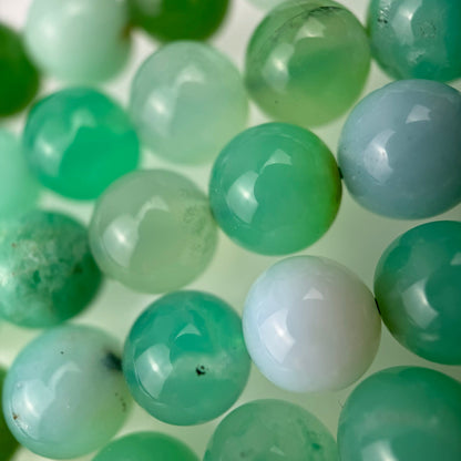 Australian Chrysoprase Polished  Round Beads image 3