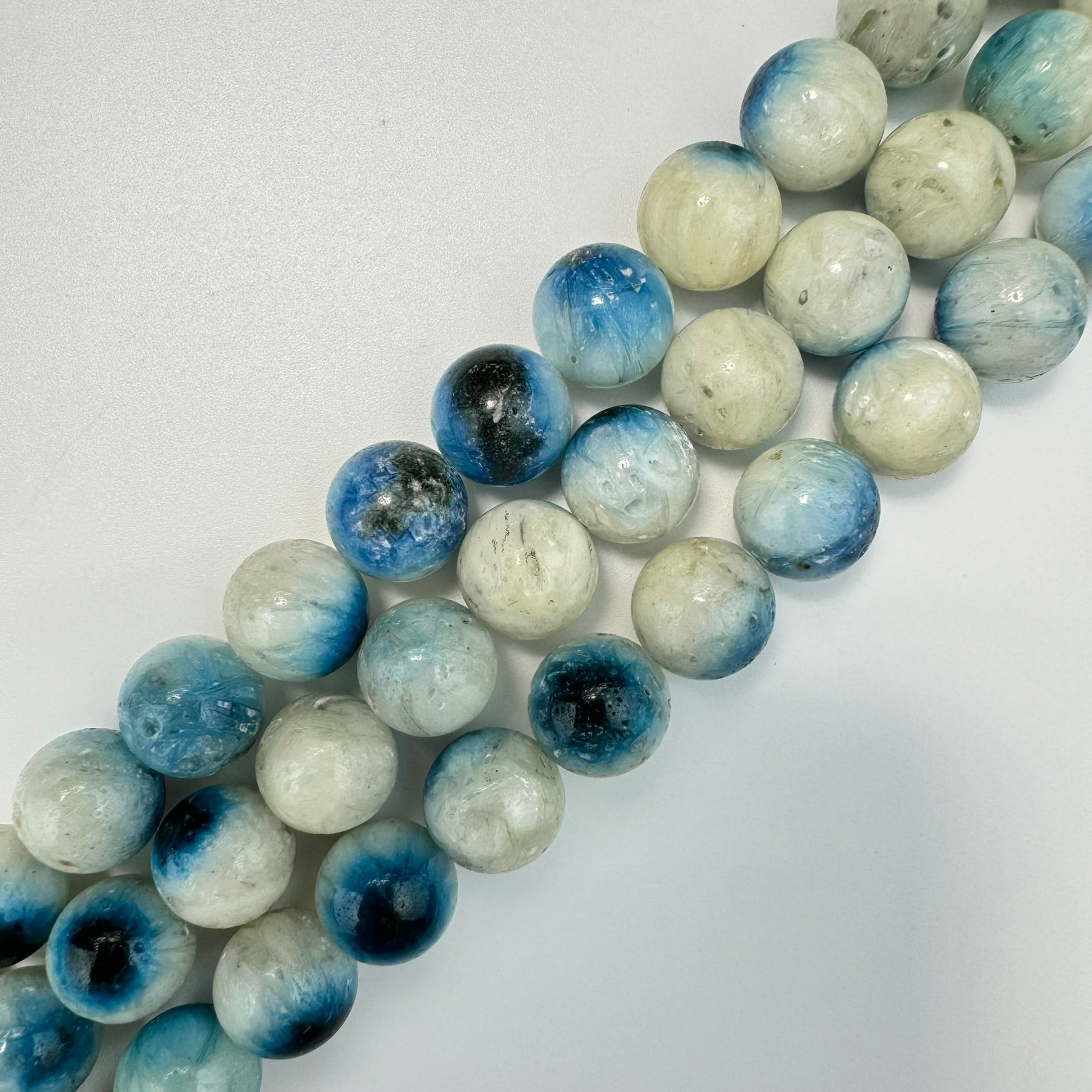 Blue Ice Glacier AA Polished Round Beads image 4