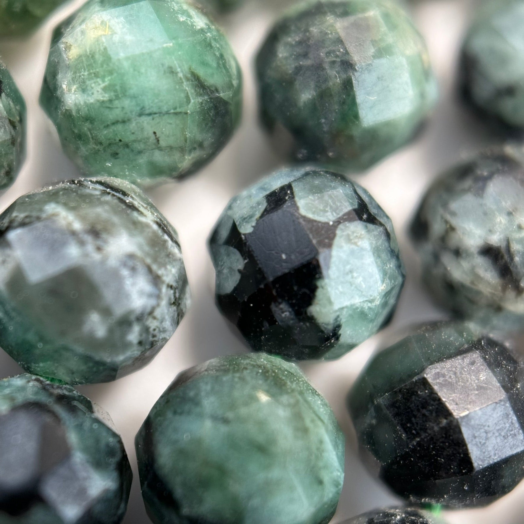 Emerald Faceted Round Beads - Color C image 2