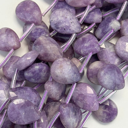 Lepidolite Faceted Pear Shape Beads image 3