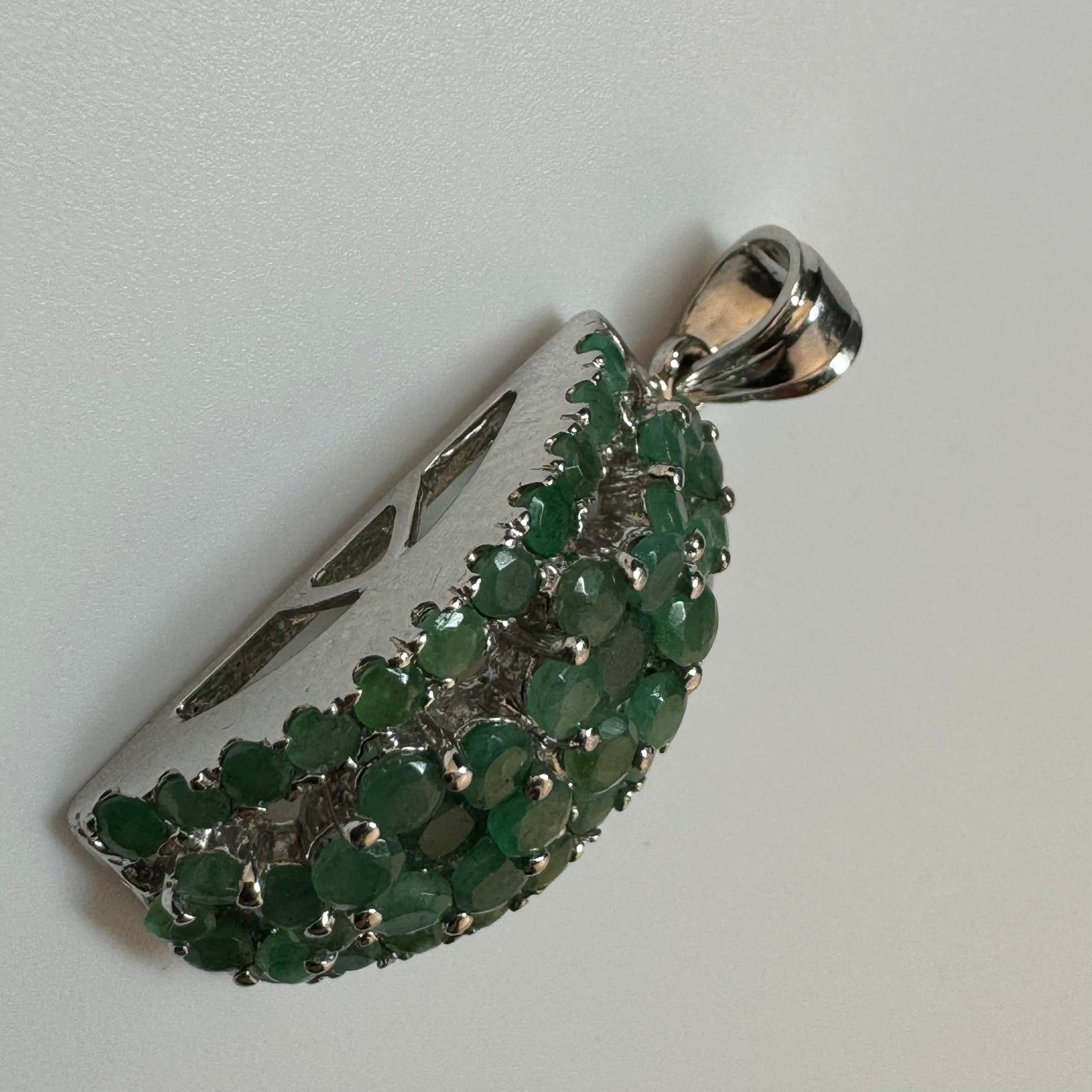 Emerald Pendant in 925 Sterling Silver image 3